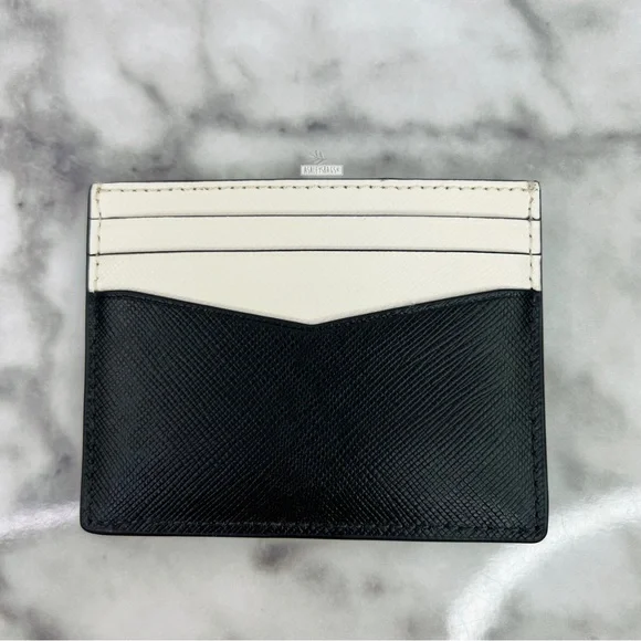 Kate Spade Staci Saffiano Leather Slim Card Holder Wallet In Black Multi - Picture 3 of 5